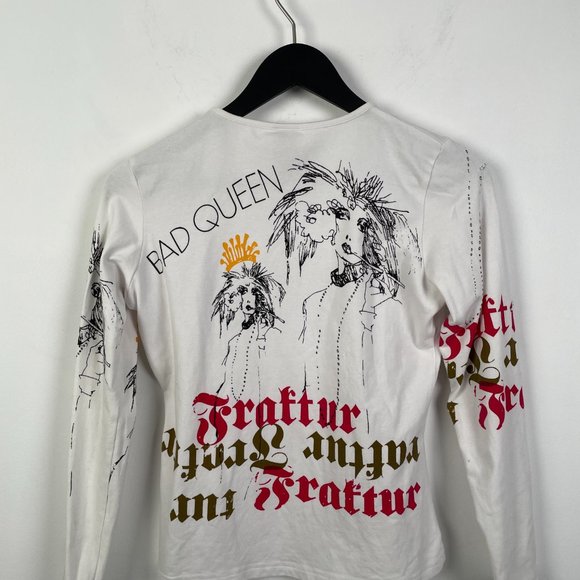 Save the Queen Bejeweled Screen-Printed "Bad Queen" Long-Sleeve T-Shirt - Picture 3 of 4